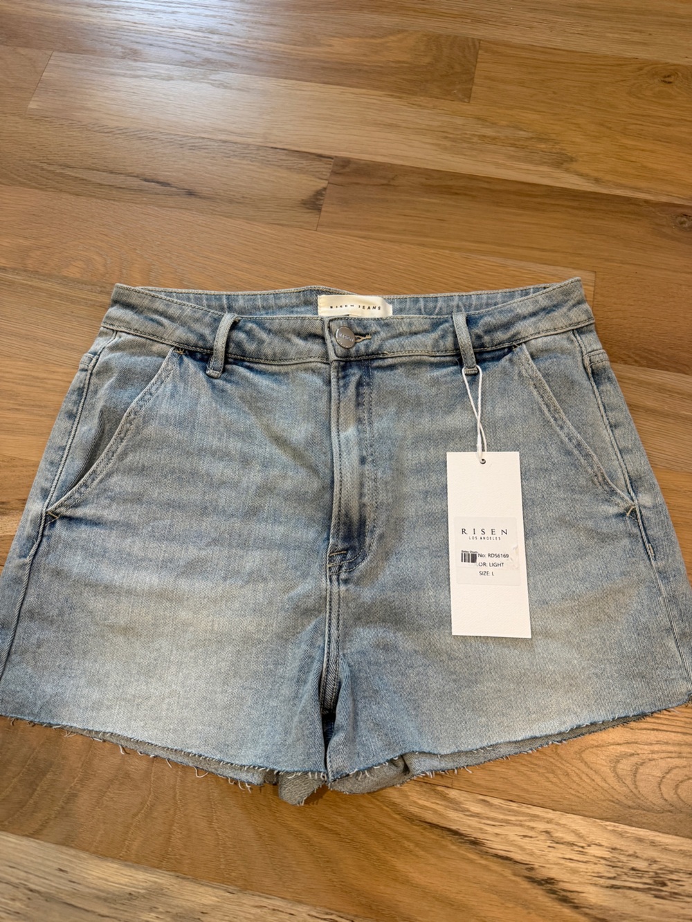 Risen Light Blue Denim Shorts